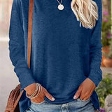 Blusa de mujer – Punto suave – Corte holgado – Mangas largas – Cuello redondo informal