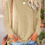 Blusa de mujer – Punto suave – Corte holgado – Mangas largas – Cuello redondo informal