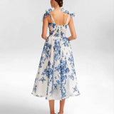 Vestido azul encantador - Elegante y transpirable