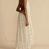Encantador vestido midi con cintura plisada y cordón, elegante y con volantes, cuello halter.