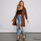 Blazer elegante de ante sintético
