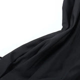 Vestido de cuello vuelto con tirantes y abertura