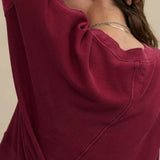 Sudadera minimalista informal de cuello redondo