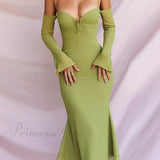 Vestido midi transparente de malla verde criptográfica