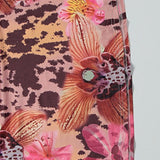 Vestido maxi sexy, sin tirantes, estampado, con volantes y ajustado.