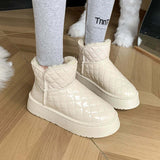 Botines de mujer – Diseño acolchado – Suela gruesa – Forro cálido – Impermeable
