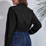 Chaqueta de pana con cintura ajustada