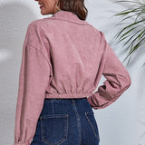Chaqueta de pana con cintura ajustada