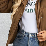 Chaqueta acolchada con cuello alto corto