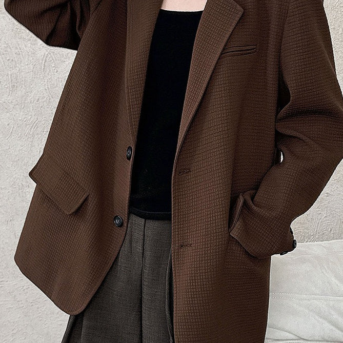 Blazer oversize con textura de gofre