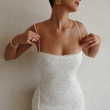 Vestido largo sexy, ajustado, sin espalda y con tirantes finos