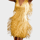 Tasa - Vestido mini festivo con flecos