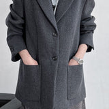 Blazer de corte relajado en mezcla de lana