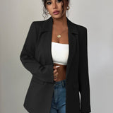 Blazer minimalista de manga larga