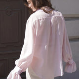Blusa de manga larga con botones en Tencel