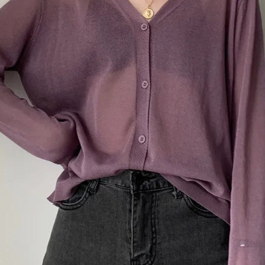Chaleco de punto ligero con cuello en V