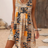 Eri - Precioso vestido sin mangas con un patrón inusual.