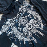 Sudadera con capucha de gran tamaño con estampado de calavera oscura