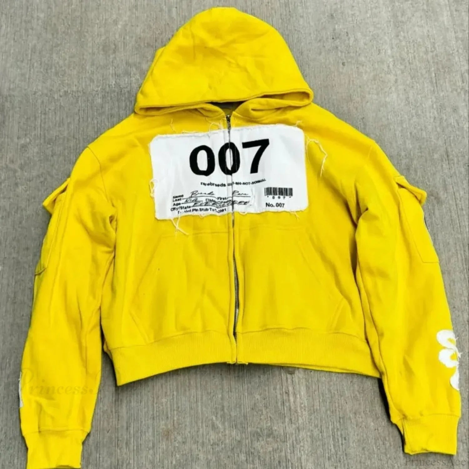 Sudadera con capucha y cremallera vintage oscura