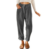 Pantalones de mujer - Pana elegante - Cintura alta - Ajuste holgado y cómodo