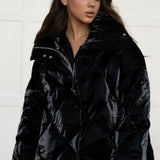 Chaqueta de algodón acolchada de gran tamaño
