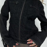 Chaqueta vaquera negra vintage de camionero