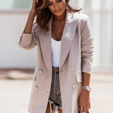 Blazer cruzado con mangas largas