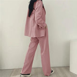 Blazer elegante y pantalón recto para mujer - Estilo refinado y cómodo