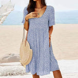 Lina - Vestido clásico de cuello redondo para mujer
