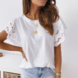 Blusa de mujer - Tejido suave - Cuello redondo elegante - Ajuste cómodo