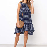 Ladina - Elegante vestido de verano con estampado de lunares