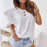 Blusa de mujer - Tejido suave - Cuello redondo elegante - Ajuste cómodo