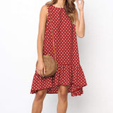Ladina - Elegante vestido de verano con estampado de lunares