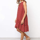 Ladina - Elegante vestido de verano con estampado de lunares
