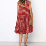 Ladina - Elegante vestido de verano con estampado de lunares