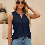 Milwa - Elegante blusa de diseño con escote en V