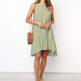 Ladina - Elegante vestido de verano con estampado de lunares