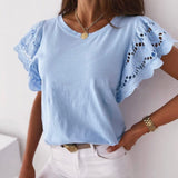 Blusa de mujer - Tejido suave - Cuello redondo elegante - Ajuste cómodo