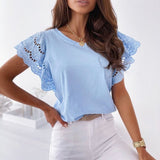 Blusa de mujer - Tejido suave - Cuello redondo elegante - Ajuste cómodo