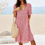 Lina - Vestido clásico de cuello redondo para mujer