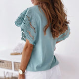 Blusa de mujer - Tejido suave - Cuello redondo elegante - Ajuste cómodo