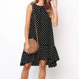 Ladina - Elegante vestido de verano con estampado de lunares