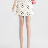 Falda trapecio de lunares