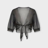 Olivia - Blusa con parte delantera abierta