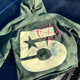 Sudadera con capucha y estampado gráfico de gran tamaño