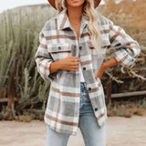Camisa a cuadros elegante, cómoda y casual para mujer.