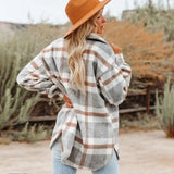 Camisa a cuadros elegante, cómoda y casual para mujer.