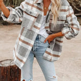 Camisa a cuadros elegante, cómoda y casual para mujer.