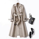 Gabardina de mujer – Corte entallado – Cruzado – Con cinturón – Cuello clásico