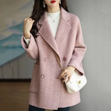 Gabardina de mujer – Corte entallado – Lana – Cruzada – Solapas ajustadas